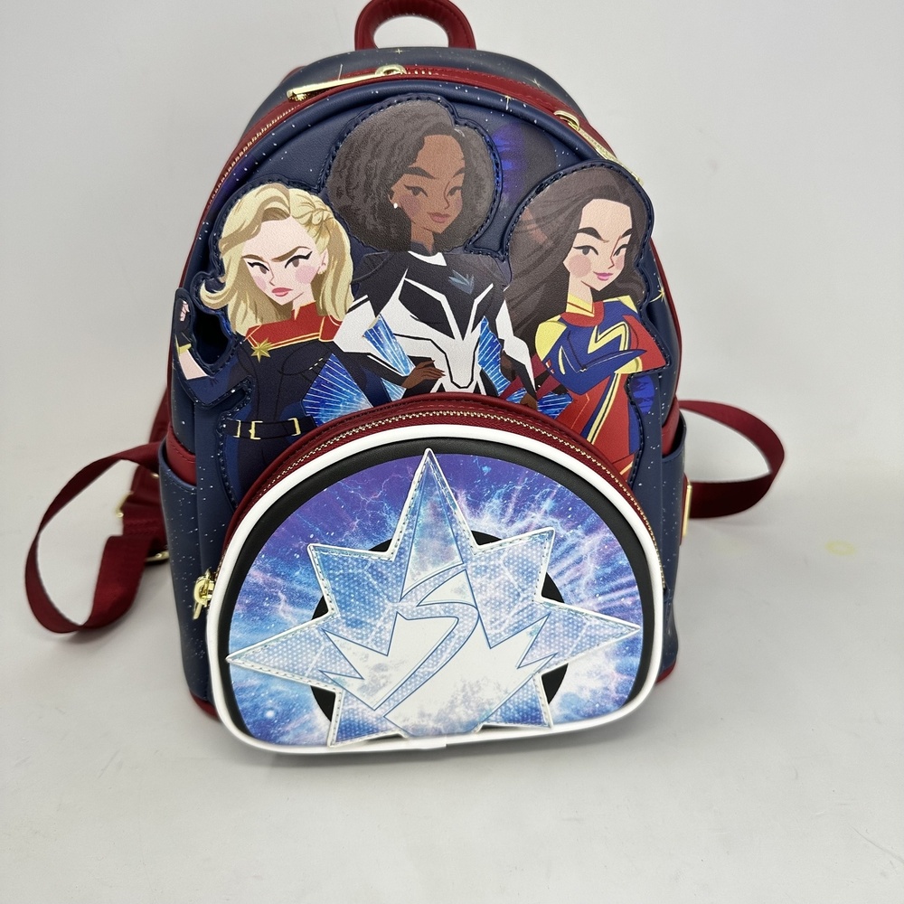 Loungefly Backpack Marvel The Marvels Glow In The Dark Mini Captain Marvel NWT